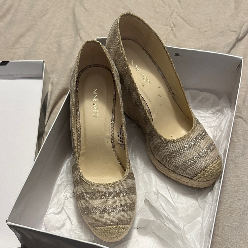 Nine West Women's Tan Wedge Shoes